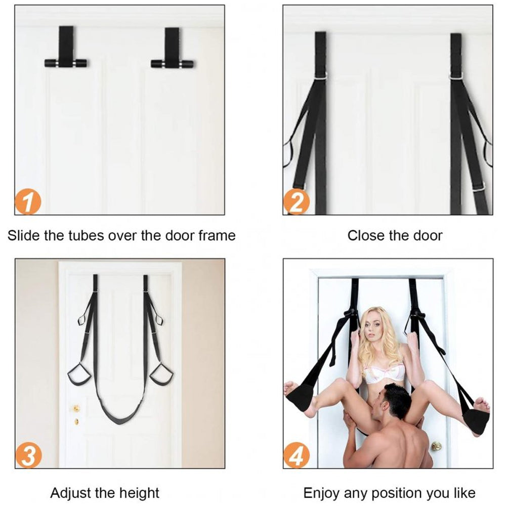 Door Sex Swing Sling Straps | Easy Set Up | Tough Nylon Material |  Positioning – Angels & Sinners