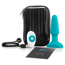 Load image into Gallery viewer, b-Vibe World&#39;s First Rimming Plug v2 USB Rechargeable Battery Teal - Angelsandsinners