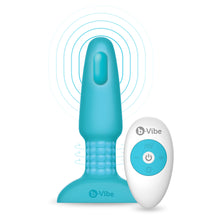 Load image into Gallery viewer, b-Vibe World&#39;s First Rimming Plug v2 USB Rechargeable Battery Teal - Angelsandsinners