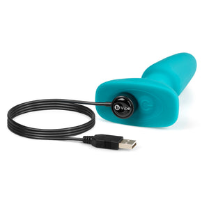 b-Vibe World's First Rimming Plug v2 USB Rechargeable Battery Teal - Angelsandsinners